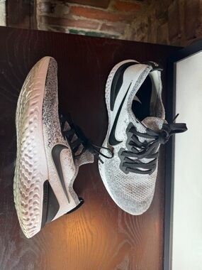Nike Women’s Grey and Black Flyknit Running Shoes